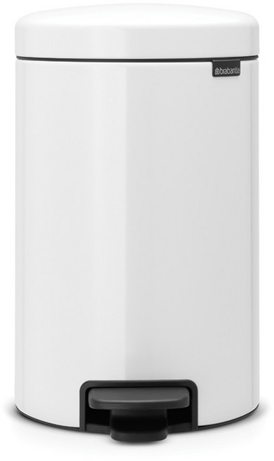 brabantia New Icon 腳踏式垃圾桶 12L, 白色