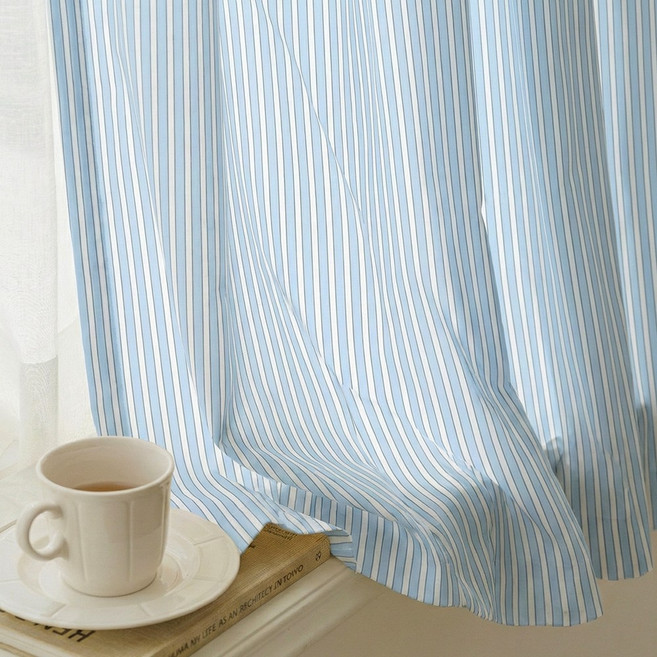 바자르 내추럴소프트 스트라이프 가리개커튼 창문형