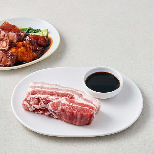 빌라스포크 무항생제 인증 오겹살 300g + 동파육 소스 80g 세트 (냉장), 1세트