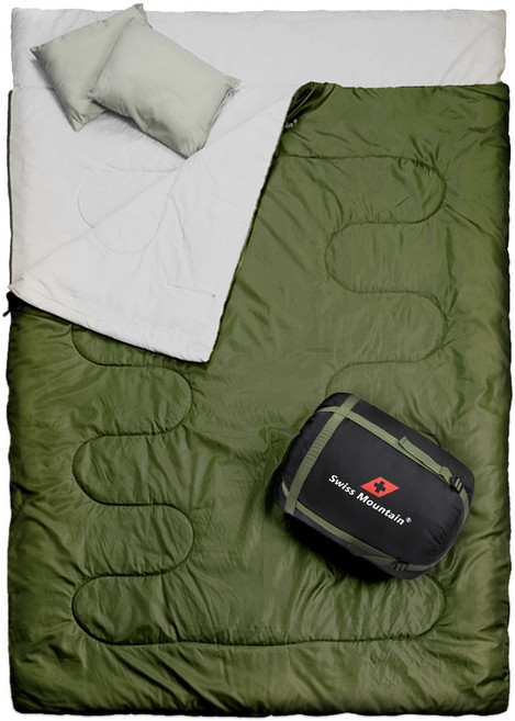 스위스마운틴 2인 침낭, 혼합색상, 1개