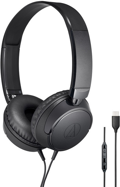 오디오테크니카 C타입 유선 경량 헤드폰 ATH-S120C 블랙 USB방식