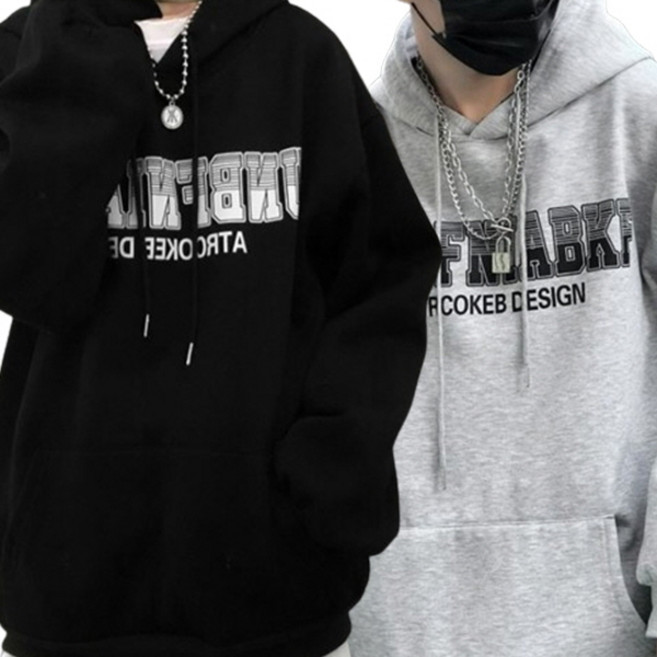 PEONIST 潮流街頭寬鬆連帽T恤2件組