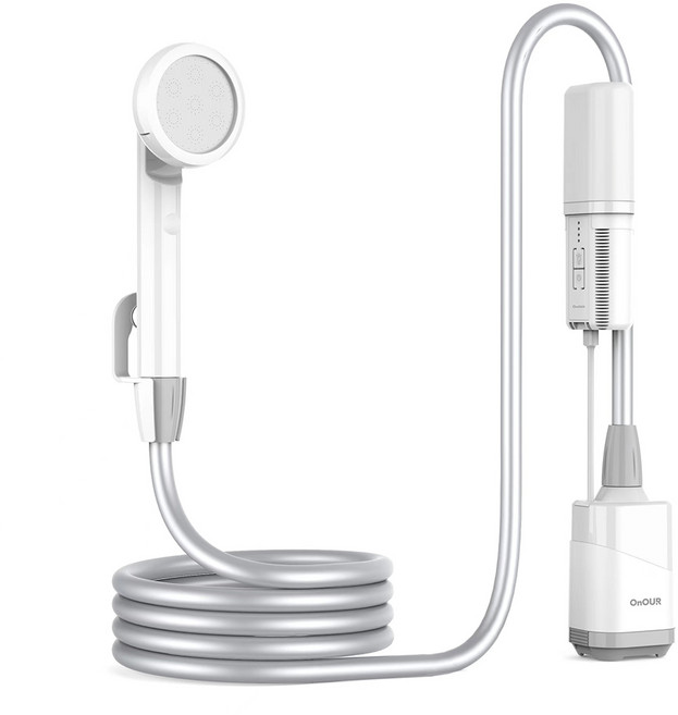 온아워 휴대용 무선 캠핑 샤워기, 1개