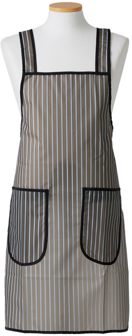 Rosa Home 條紋聚氨酯圍裙, 黑色, 1件