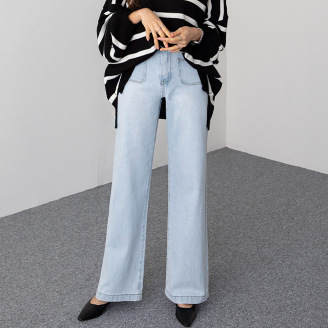 피핀 여성용 프론트포켓 와이드핏 팬츠 710293