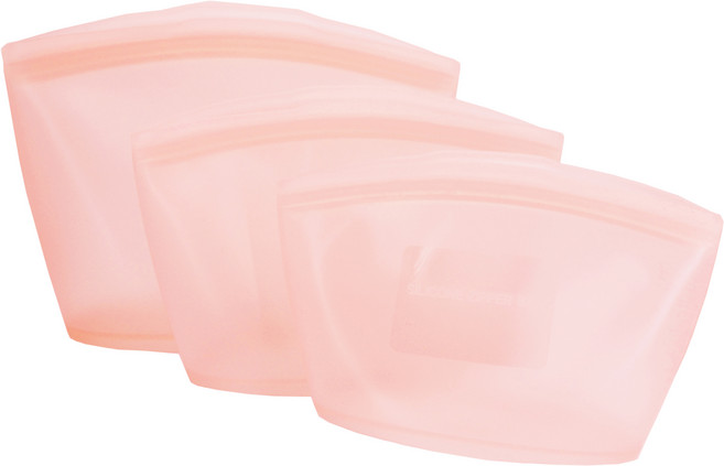 SiliPot 頂級矽膠密封袋3件組 矽膠拉鍊袋, 3個密封袋, 1組