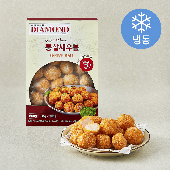 DIAMOND 통살 새우볼 2개입 (냉동), 600g, 1개