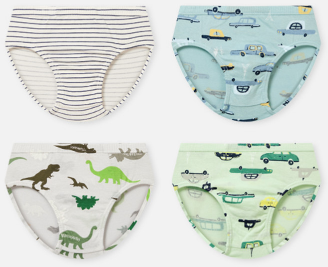 유니프랜드 남아용 뉴스타 삼각 팬티 4종세트