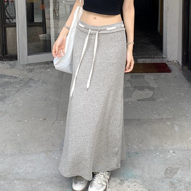 루나걸 여성용 루나니라 밴딩 롱 스커트 L26SPSK120801