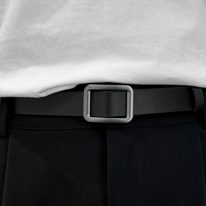 딥톡 남성용 구멍 없는 사각버클 벨트 DT0305