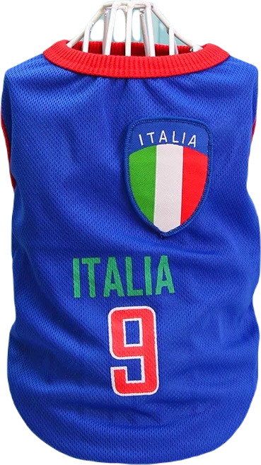 볼독 반려동물 축구복 티셔츠, 이탈리아, 1개