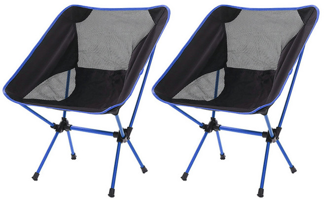 경량 에어메쉬 캠핑의자, 블루, 2개