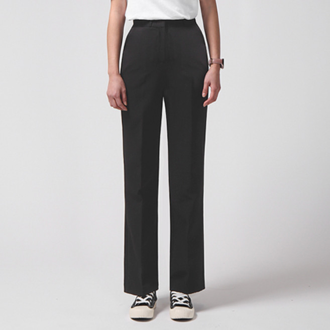 레몬소울 여성용 밴딩 스판 링클프리 일자 숏 슬랙스 6791