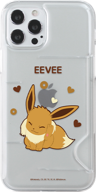 PoKeMoN 寶可夢 角色印花透明卡片收納超薄手機殼