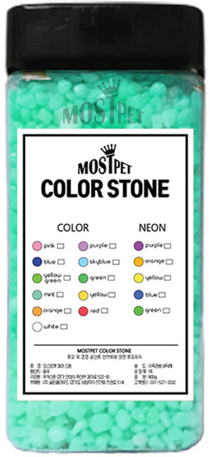 모스트펫 컬러스톤 수조장식 800g, 민트, 1개