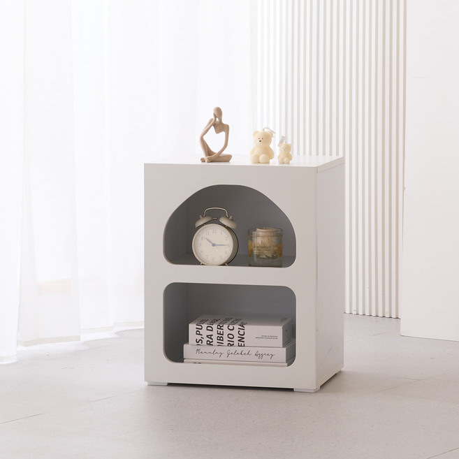 JD FURNITURE 韓國製造 MODI 390 多用途收納邊桌 L(390 x 315 x 510 mm), 白色, 1個