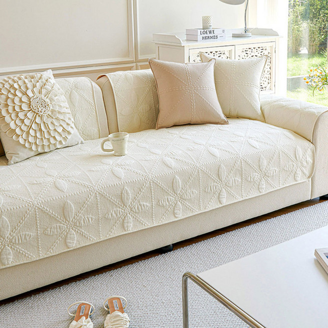 지앤와이 클로버 순면 퀼팅 논슬립 소파패드