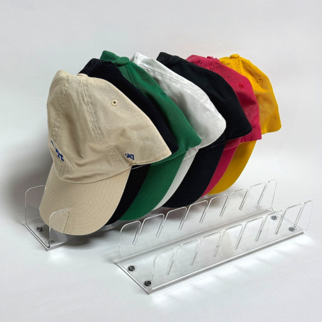 모엔데이 아크릴 모자 수납 정리대, 투명, 2개