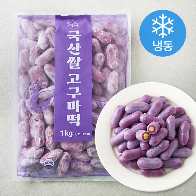 쪄옴 쌀 고구마떡 (냉동), 1kg, 1개입, 1개