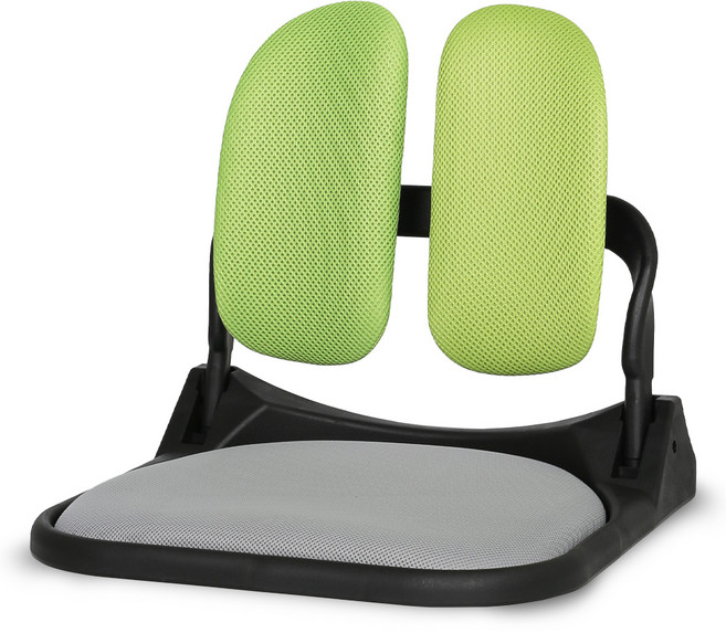 바른자세 듀얼폴더 접이식 메쉬 좌식의자 DF-520, 그레이(방석), 그린(등받이)