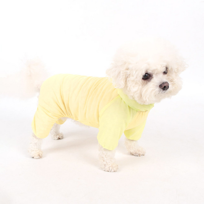 딩동펫 반려동물 투톤 메쉬 버그가드 올인원, 네온옐로우, 1개