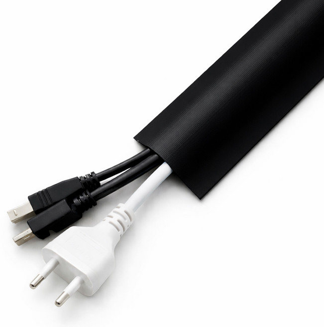 주식회사아텍스 잘라쓰는 전선 케이블 몰딩, 블랙, 1개