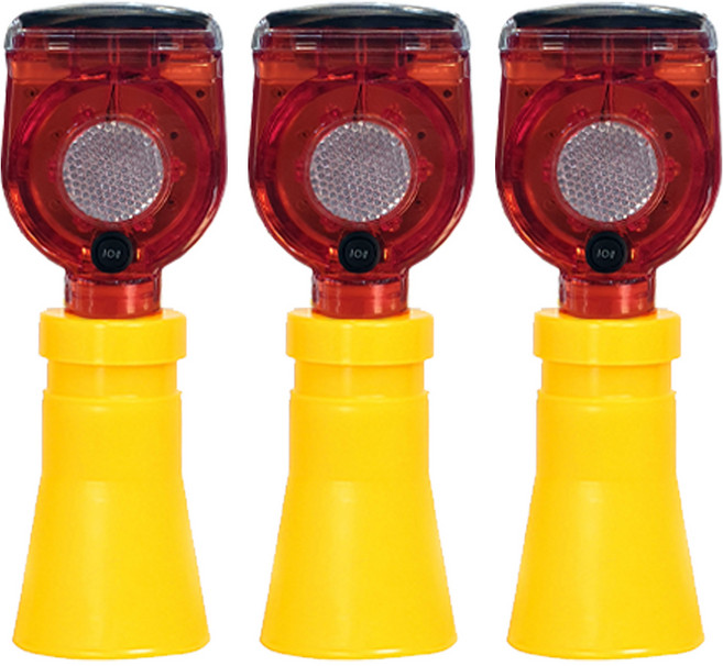 쏠라 위험 경고등 스트로브 콘용, 3개, 혼합색상