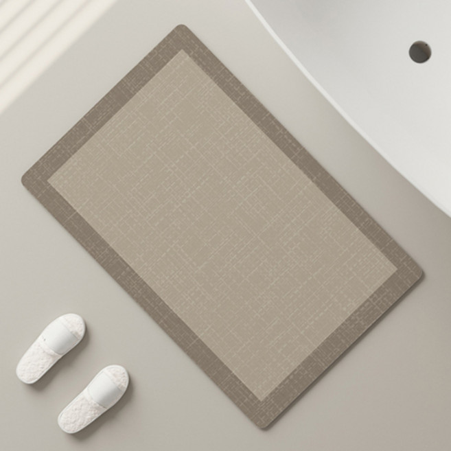 위더홈 모던 텍스처 물 흡수 카페트, 브라운