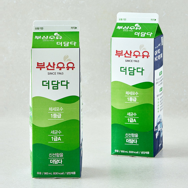 부산우유 더담다, 2개, 900ml