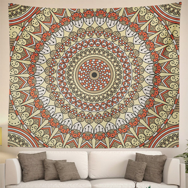 에어 만다라 문양 패브릭포스터, TYPE N