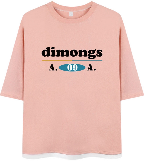 디몽스 A09디몽스 7부 반팔 티셔츠 MRE_0063