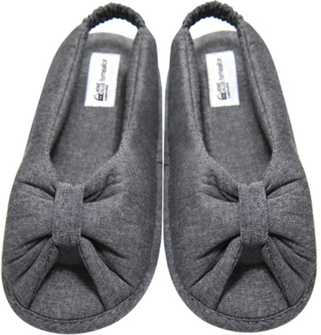 홈앨리스 데님 토오픈 실내화, 블랙, 1개