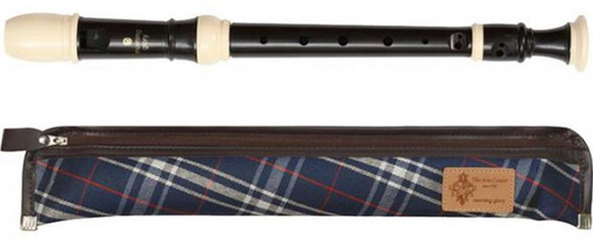 morning glory 10000 德式直笛套組 含指法表、清潔棒、清潔工具、收納袋, 黑色直笛 + 顏色隨機收納袋, 1組