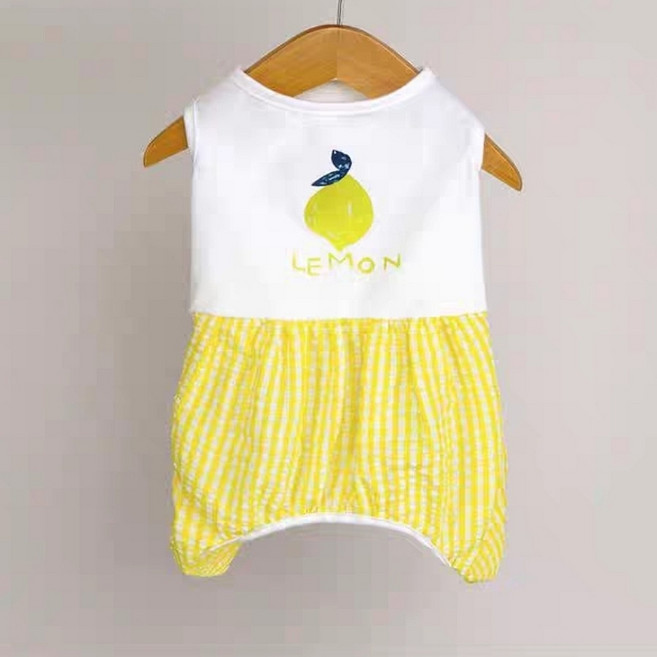 코코스튜디오 반려동물 레몬피치 나시 호박 올인원, 1개, 옐로우