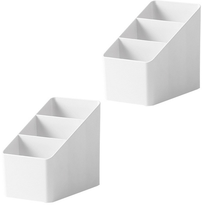 알로데 클린 룸 다용도 수납꽂이, TYPE01 화이트 3칸, 2개