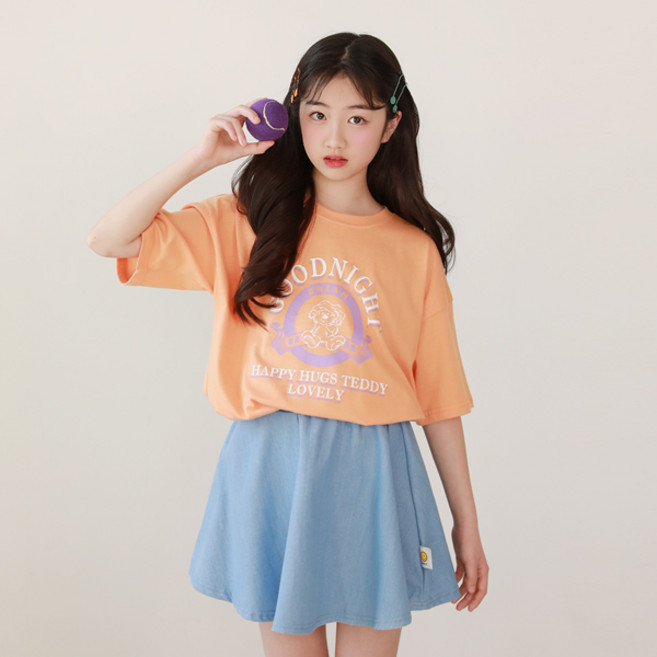 나나주니 여아용 굿나잇데님스커트주니어코디세트