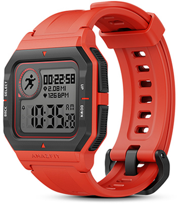 어메이즈핏 네오 한글판 레트로 스마트워치, 레드, 3cm, 블루투스