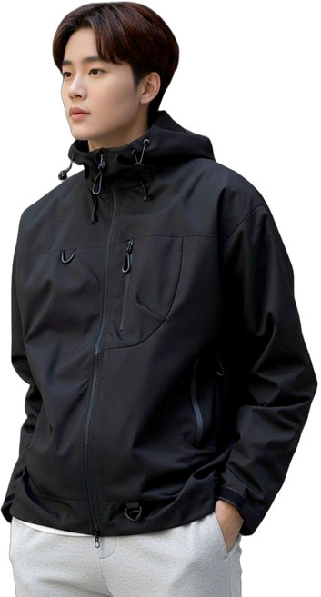 필드메이트 남성용 2way 워터프루프 배색지퍼 후디 집업점퍼 NR723