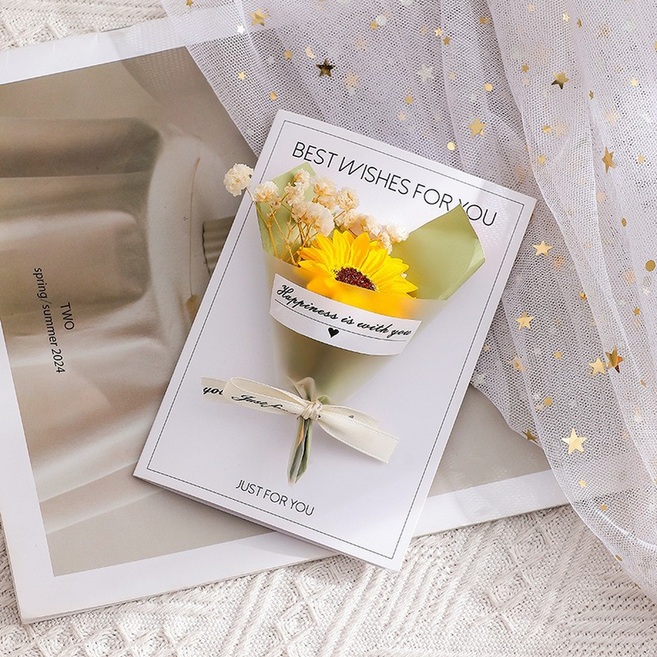 힘룸 카드장식 미니 꽃다발, 스타일 9