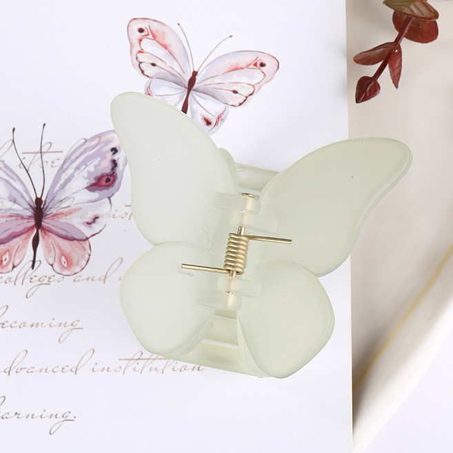 수스다 투명 버터플라이 아크릴 올림머리 헤어집게핀