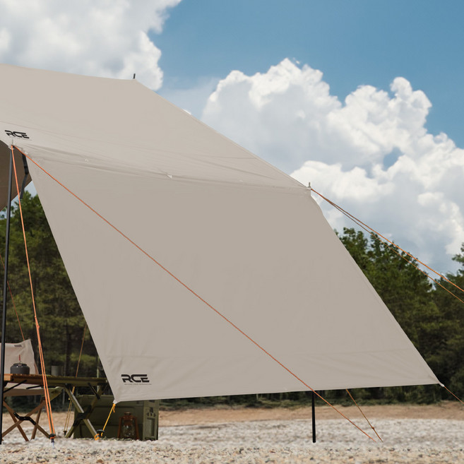 로티캠프 블랙코팅 렉타 타프 사이드월, 탄