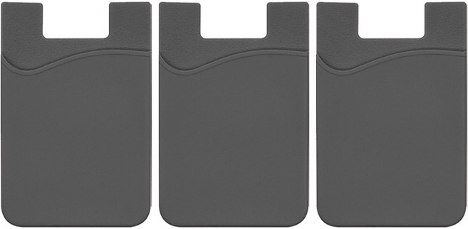 다연경 휴대폰 다용도 카드 포켓 지갑 홀더, 다크그레이, 3개