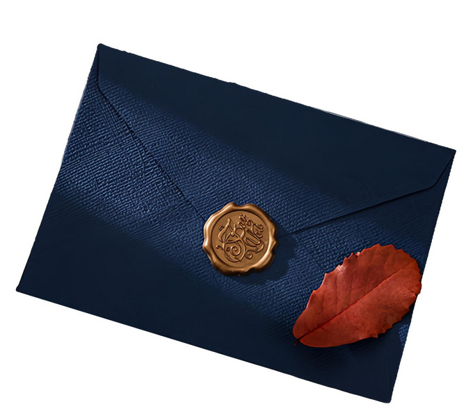 Office Planet 現代感性封蠟貼紙信紙組 海軍藍, 1組