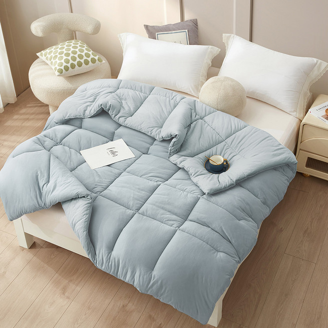 J-bedtime 床寢時光 韓系雙面針織超軟綿雲朵被 UKG9817L, 藍灰色