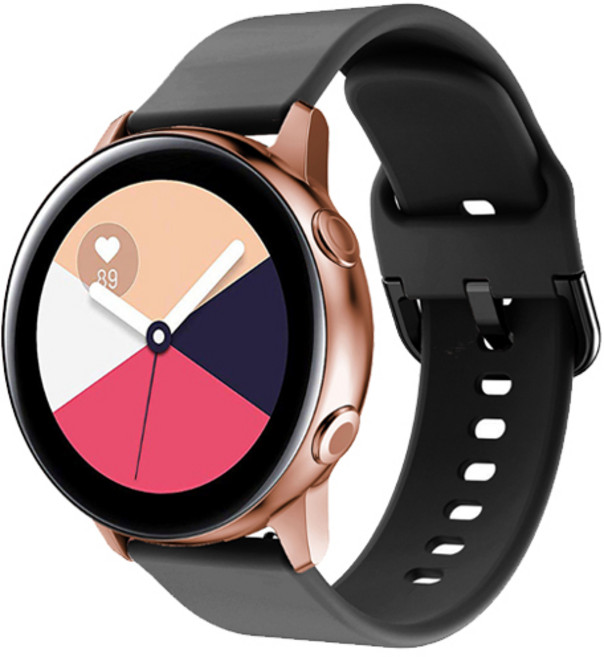 아이엠판다 갤럭시워치 실리콘 솔리드 스트랩 20mm, 블랙