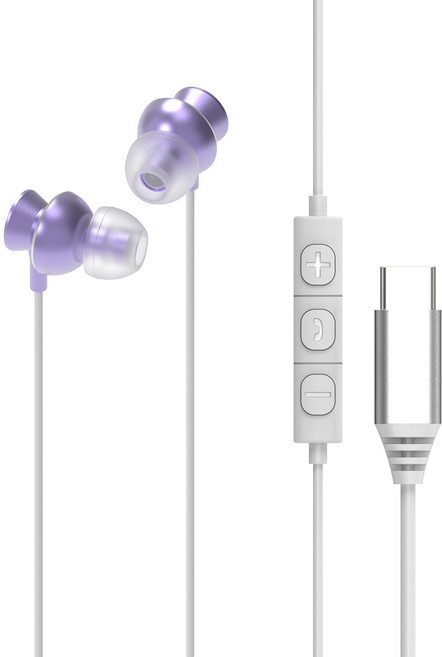 아이리버 고음질 C타입 노이즈캔슬링 알루미늄 커널형 유선 이어폰 갤럭시 아이폰 ICP-G709 퍼플