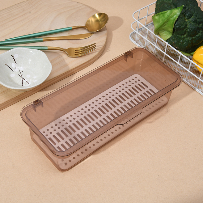 KOVIRA 정리편한 수저통 27 x 11.5 cm, 브라운, 1개