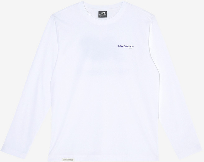 뉴발란스 남녀공용 UNI 에센셜 등판 빅로고 긴팔 티셔츠 NBNDEB3003