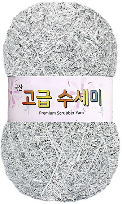 yarna 고급 수세미 뜨개실 블링블링 80g, 148 은사, 1개