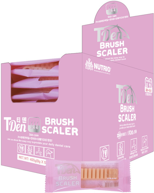 뉴트리오 강아지 티덴 브러쉬 덴탈껌 50p, 피부케어, 400g, 1개